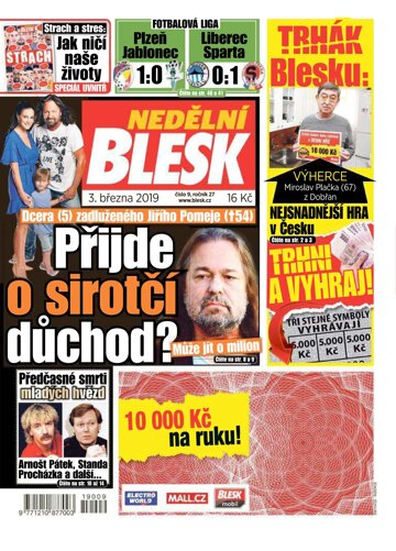 Obálka e-magazínu Nedělní Blesk 3.3.2019