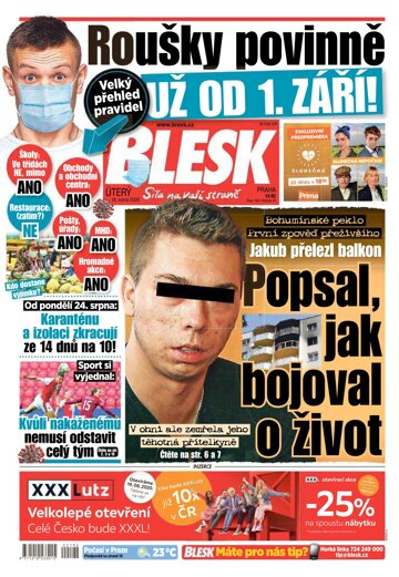 Obálka e-magazínu Blesk 18.8.2020