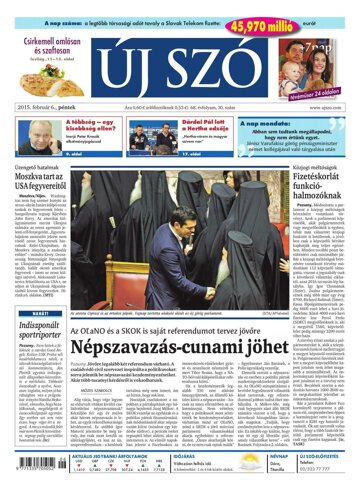 Obálka e-magazínu Új Szó 6.2.2015