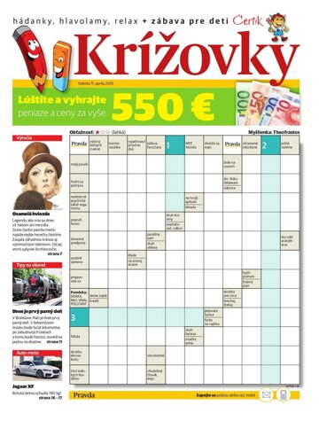 Obálka e-magazínu Krížovky 11. 4. 2015