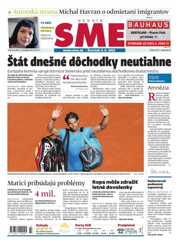 Obálka e-magazínu SME 4.6.2015