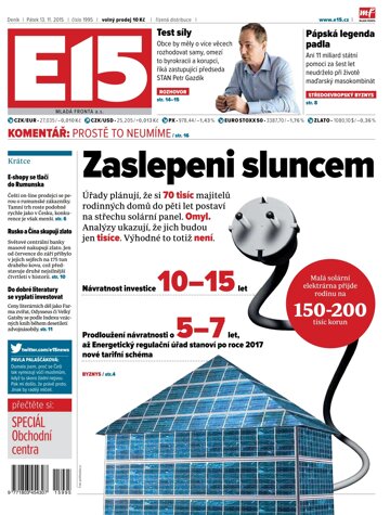 Obálka e-magazínu E15 13.11.2015