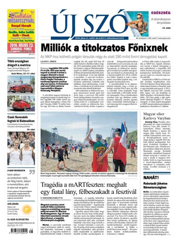 Obálka e-magazínu Új Szó 11.7.2016