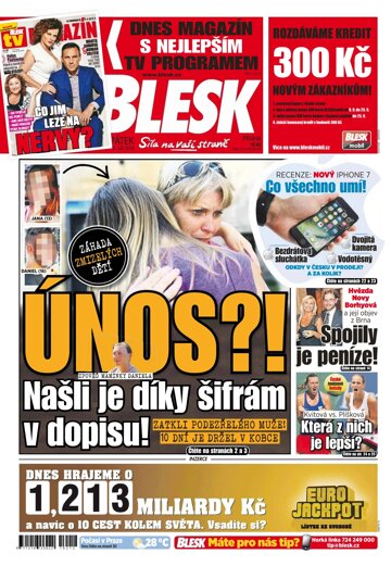 Obálka e-magazínu Blesk 9.9.2016