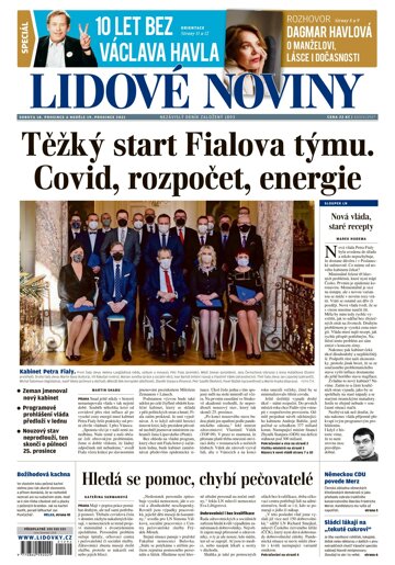 Obálka e-magazínu Lidové noviny 18.12.2021