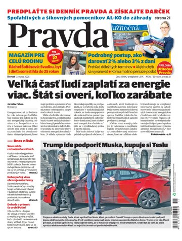 Obálka e-magazínu Pravda 13. 3. 2025