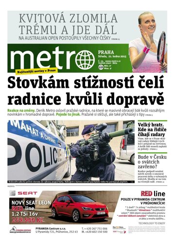 Obálka e-magazínu deník METRO 21.1.2015