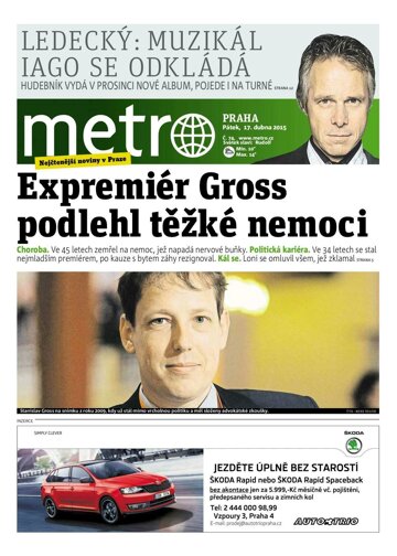 Obálka e-magazínu deník METRO 17.4.2015