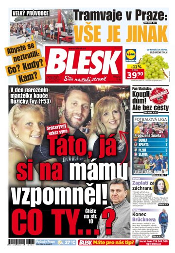 Obálka e-magazínu Blesk 29.8.2016