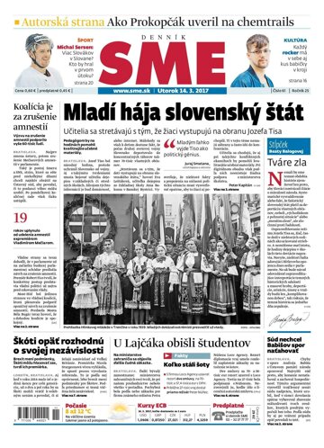 Obálka e-magazínu SME 14.3.2017