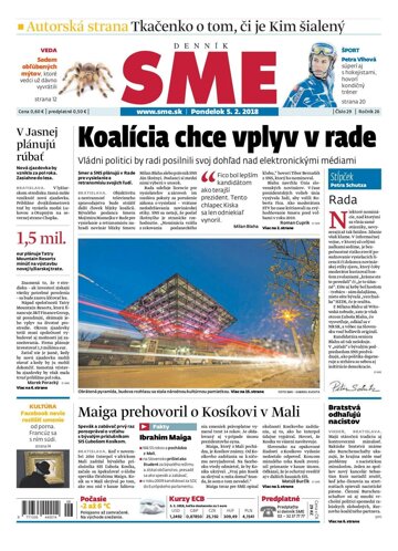 Obálka e-magazínu SME 5.2.2018