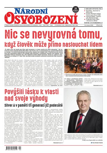 Obálka e-magazínu Národní Osvobození 3-4/2018