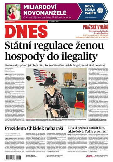 Obálka e-magazínu MF Dnes 4.6.2015