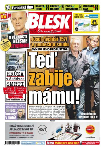 Obálka e-magazínu Blesk 28.8.2015