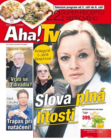 Obálka e-magazínu AHA! Tv - 1.9.2016