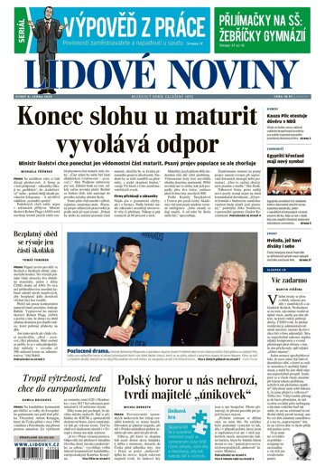 Obálka e-magazínu Lidové noviny 8.1.2019