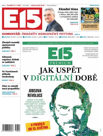 Obálka e-magazínu E15 13.5.2019