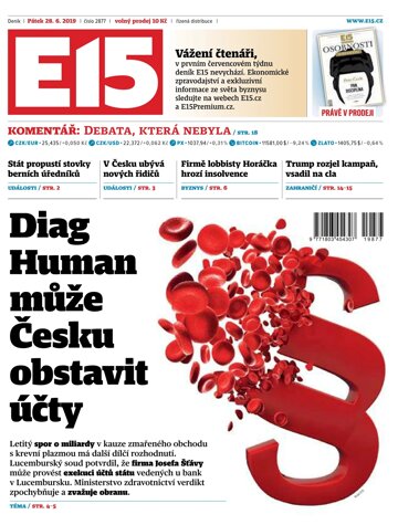 Obálka e-magazínu E15 28.6.2019