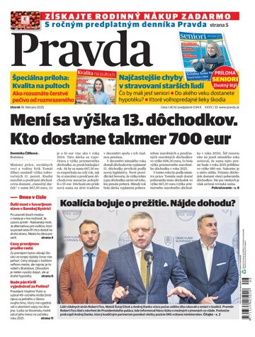 Obálka e-magazínu Pravda 18. 2. 2025