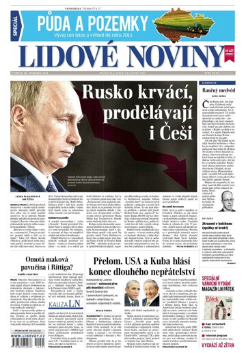 Obálka e-magazínu Lidové noviny 18.12.2014