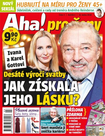 Obálka e-magazínu AHA! pro ženy 16.1.2018