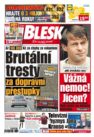 Obálka e-magazínu Blesk 3.11.2016