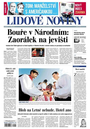 Obálka e-magazínu Lidové noviny 11.9.2017