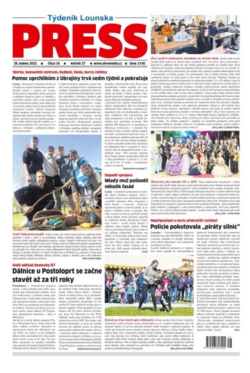 Obálka e-magazínu Lounský press 16/2022