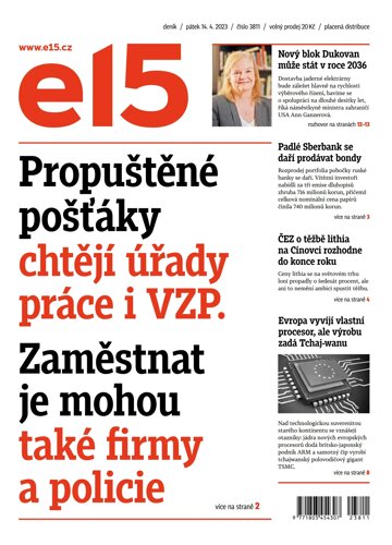 Obálka e-magazínu E15 14.4.2023