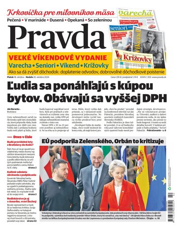 Obálka e-magazínu Pravda 18. 10. 2024