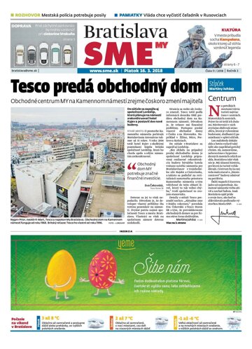 Obálka e-magazínu SME Bratislava 16/3/2018