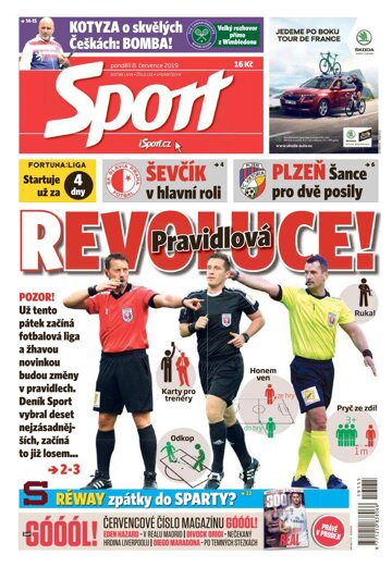 Obálka e-magazínu Sport 8.7.2019