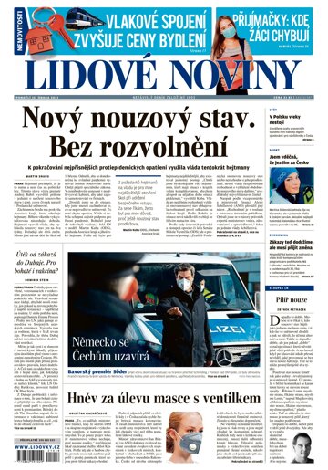 Obálka e-magazínu Lidové noviny 15.2.2021