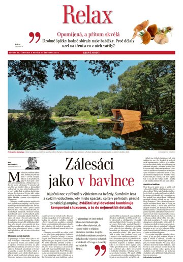 Obálka e-magazínu LN+ Čechy - 30.7.2022