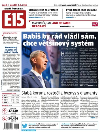 Obálka e-magazínu E15 2.3.2015