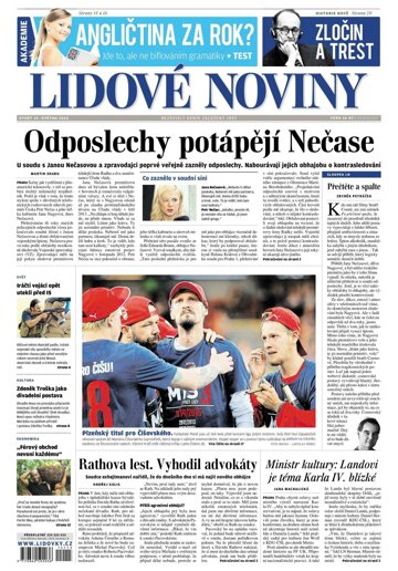 Obálka e-magazínu Lidové noviny 19.5.2015