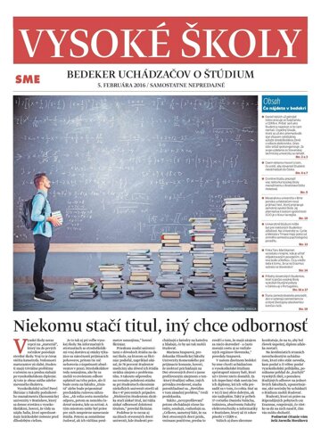 Obálka e-magazínu SME Vysoké školy 5/3/2016