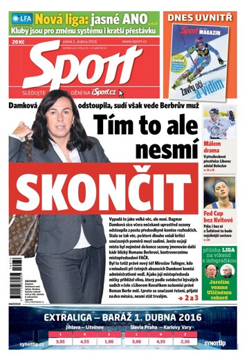 Obálka e-magazínu Sport 1.4.2016