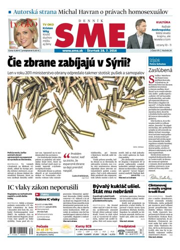 Obálka e-magazínu SME 28.7.2016