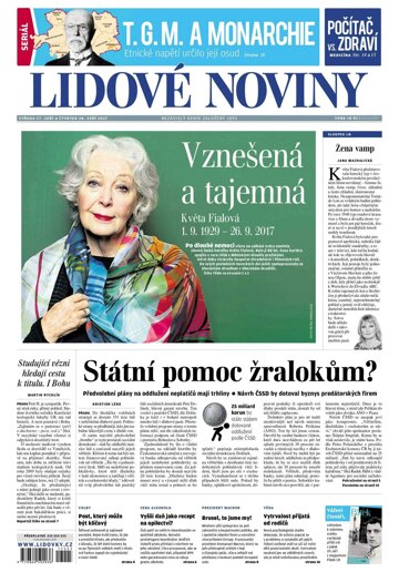 Obálka e-magazínu Lidové noviny 27.9.2017