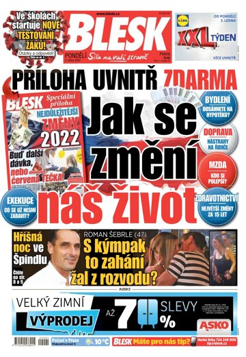 Obálka e-magazínu Blesk 3.1.2022