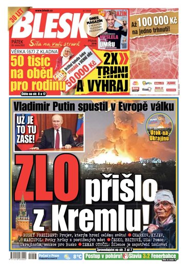 Obálka e-magazínu Blesk 25.2.2022