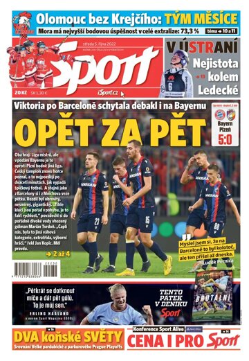 Obálka e-magazínu Sport 5.10.2022