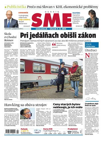 Obálka e-magazínu SME 9.12.2014