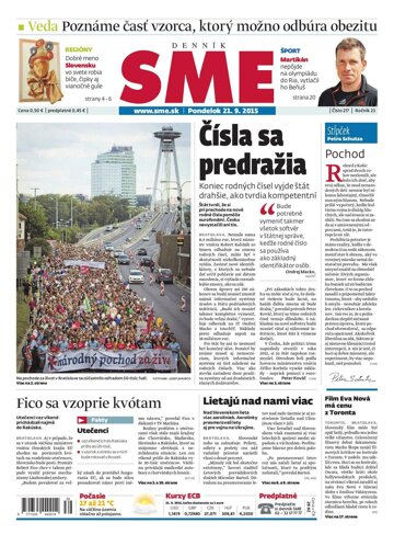 Obálka e-magazínu SME 21.9.2015