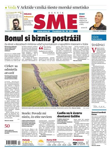 Obálka e-magazínu SME 26.10.2015