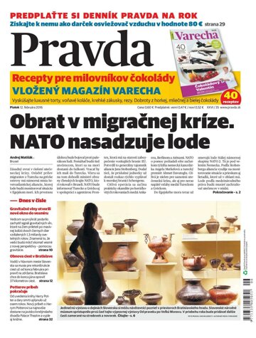 Obálka e-magazínu Pravda 12. 2. 2016