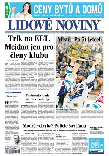 Obálka e-magazínu Lidové noviny 20.4.2017