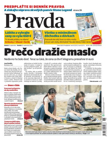 Obálka e-magazínu Pravda 9.9.2017