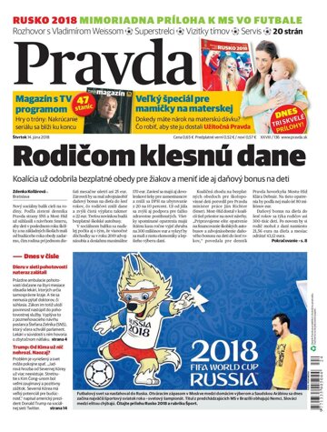 Obálka e-magazínu Pravda 14. 6. 2018